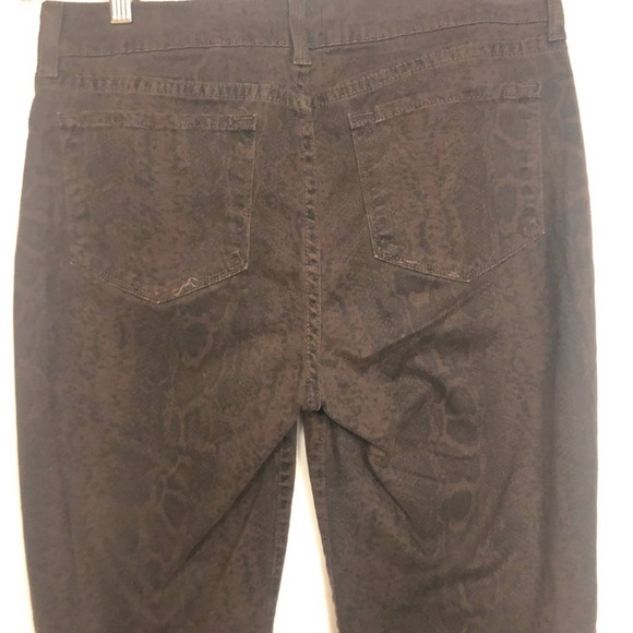 NYDJ Sheri Python Brown Snakeskin Skinny Jeans Women's Size 6 - Picture 7 of 7